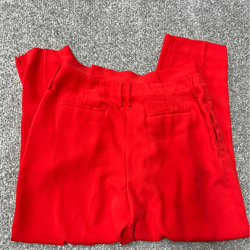 Boden Pants Womens 8R Orange Melina Tapered Leg Trouser Dress Pants Paperbag - Picture 8 of 8